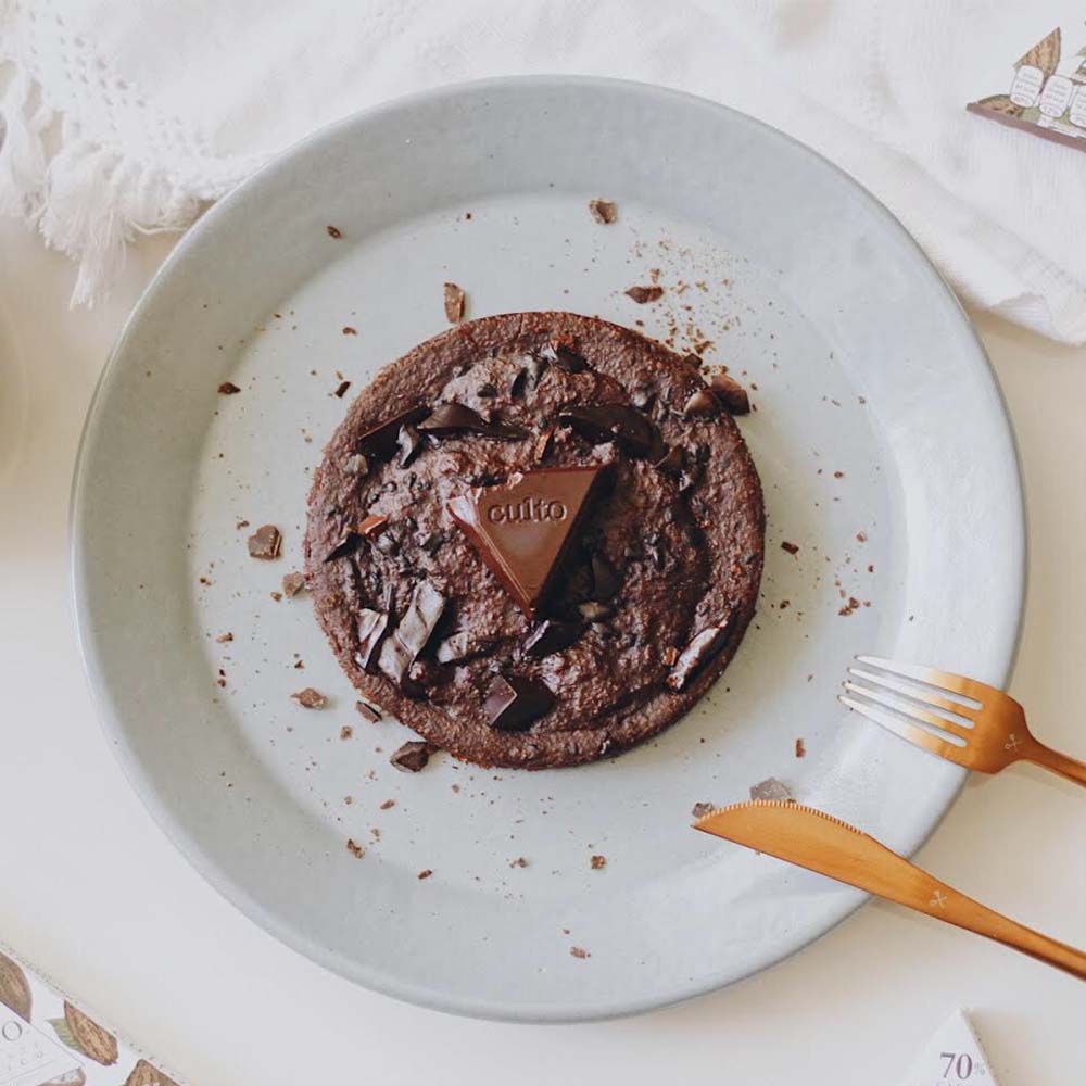 Pastel de avena de chocolate