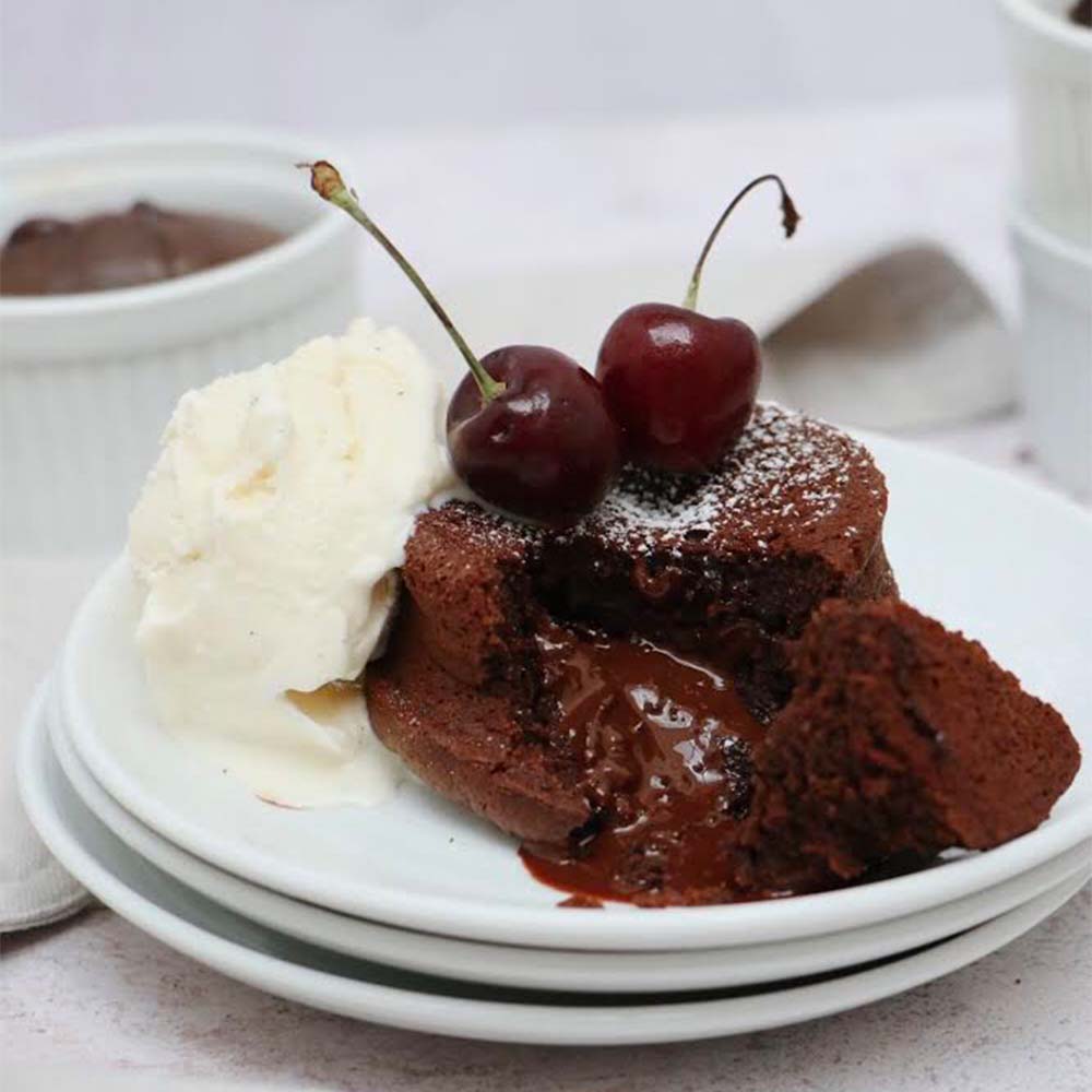 Volcán de chocolate