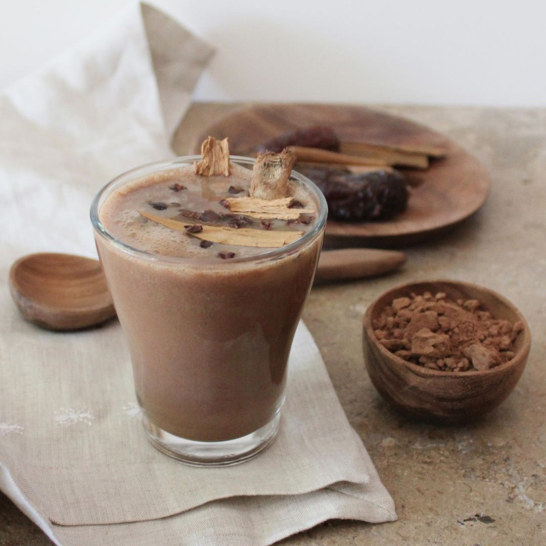 Bebida de maca y cacao relajante