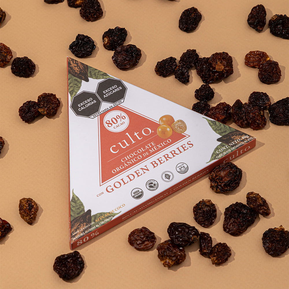 80% Chocolate Amargo con Golden Berries | 80gr - Culto.life