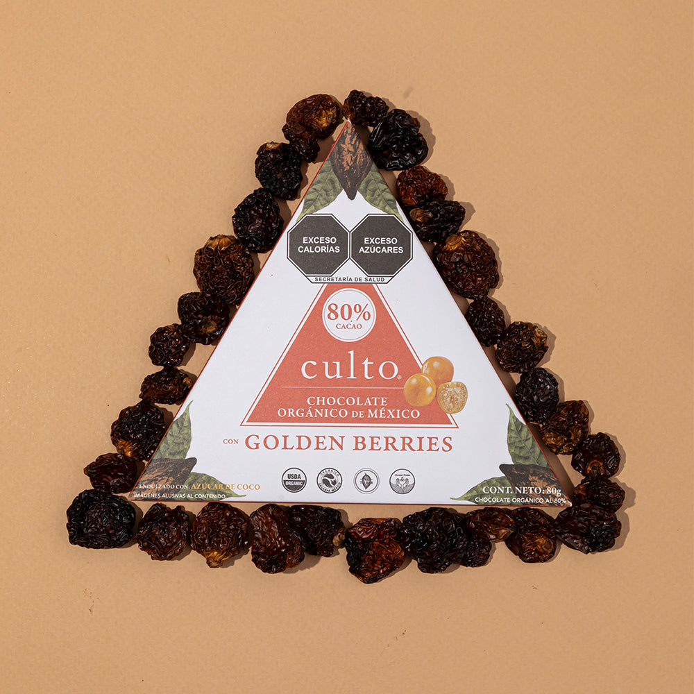80% Chocolate Amargo con Golden Berries | 80gr - Culto.life