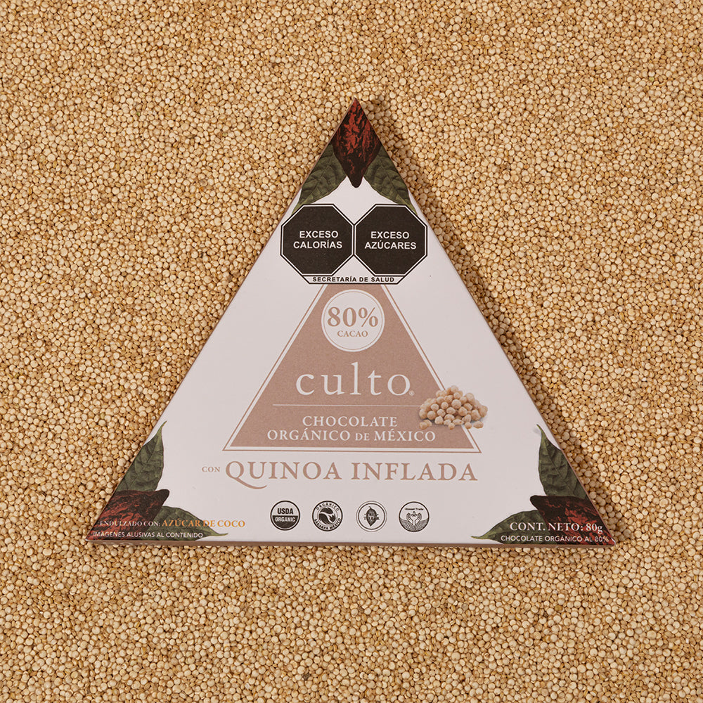 80% Chocolate Amargo con Quinoa Inflada | 80gr - Culto.life