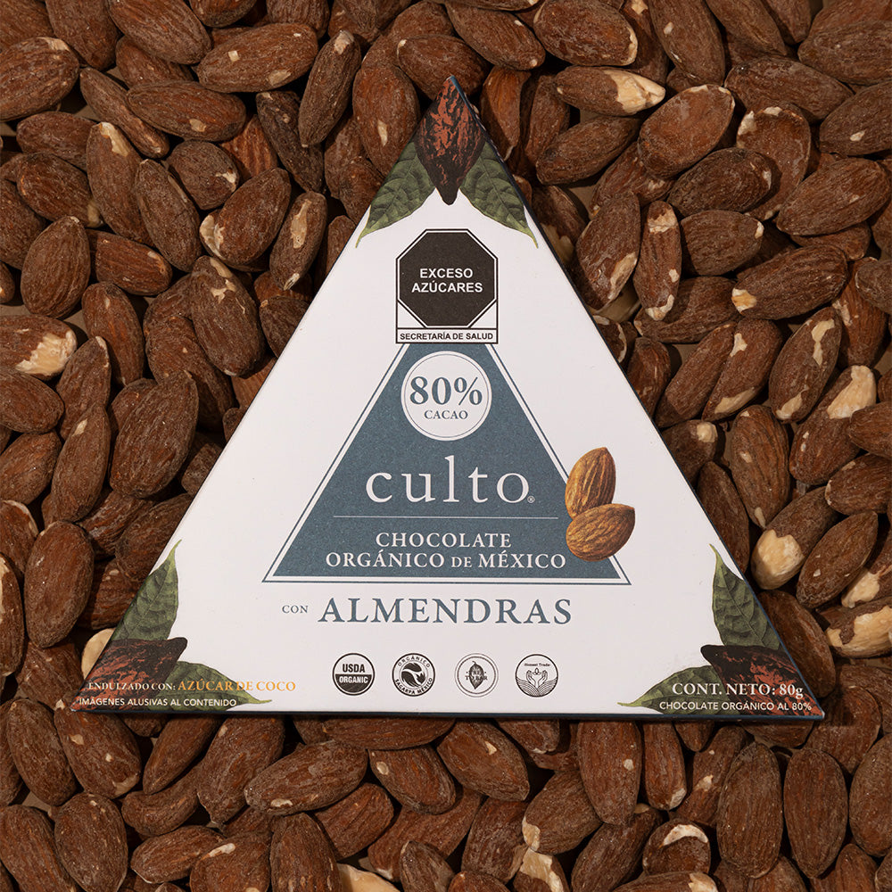 80% Chocolate Amargo con Almendras | 80gr