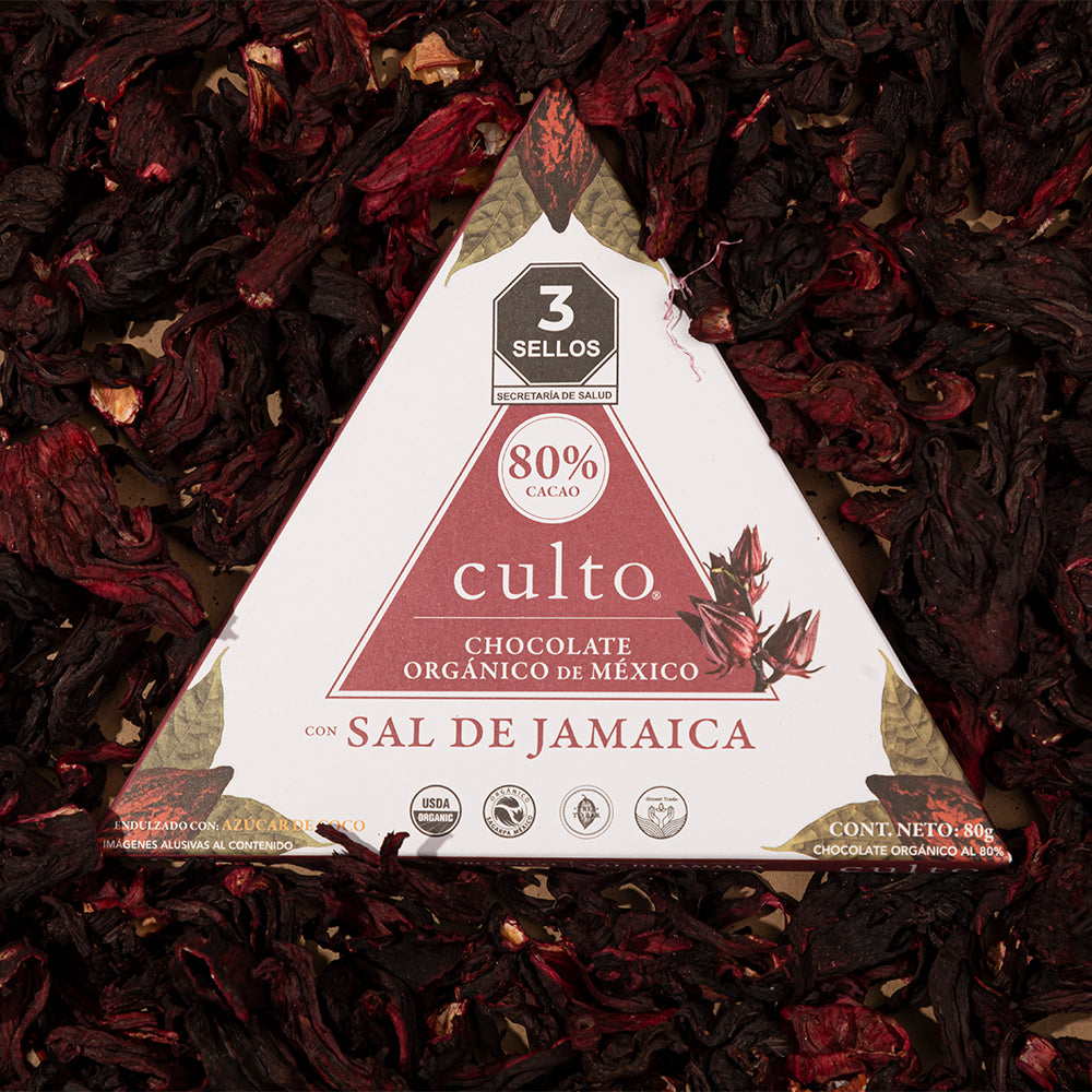 80% Chocolate Amargo con Sal de Jamaica | 80gr - Culto.life