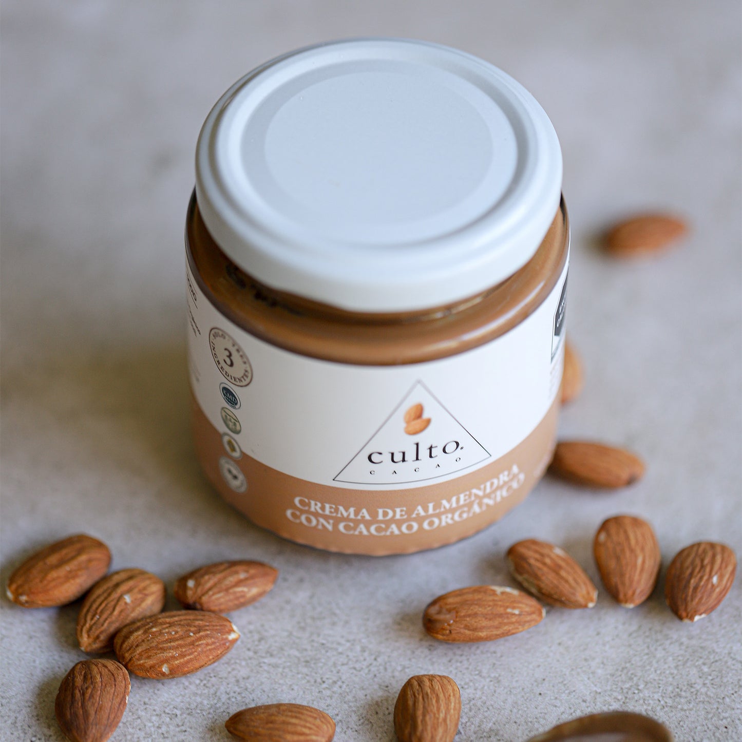Crema de Almendra con cacao orgánico de 200gr | 3 Pack - Culto.life