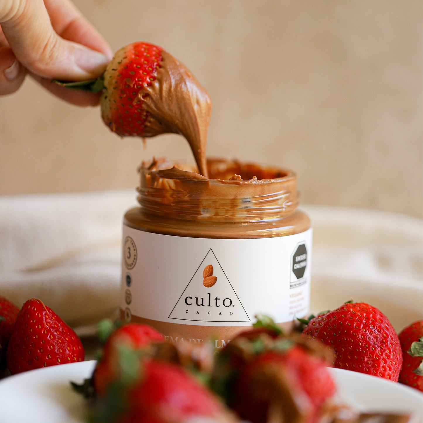 Crema de Almendra con cacao orgánico de 200gr | 3 Pack - Culto.life