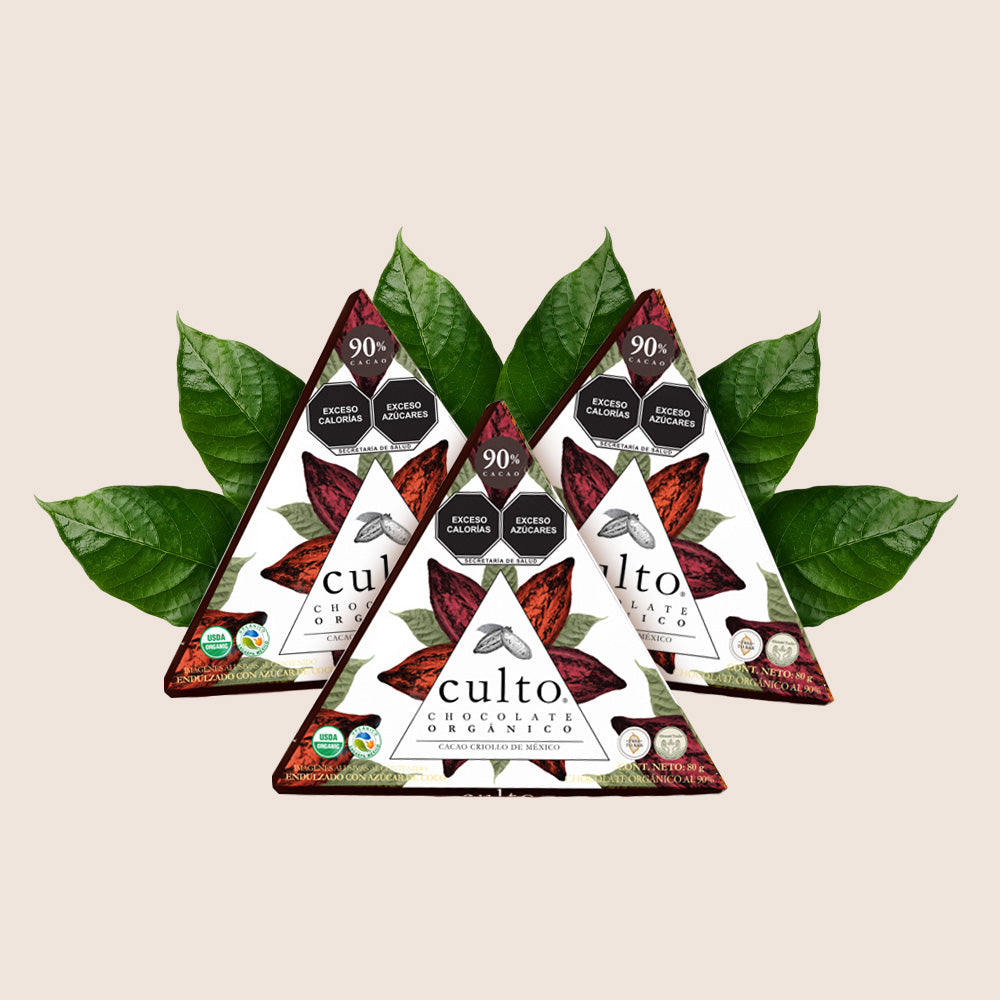 90% Chocolate Amargo de 80gr | 3 Pack - Culto.life