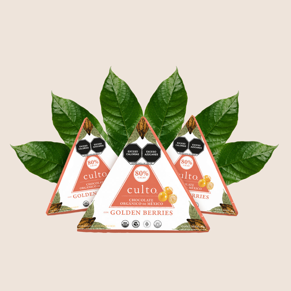 80% Chocolate Amargo con Golden Berries 80gr | 3 Pack - Culto.life