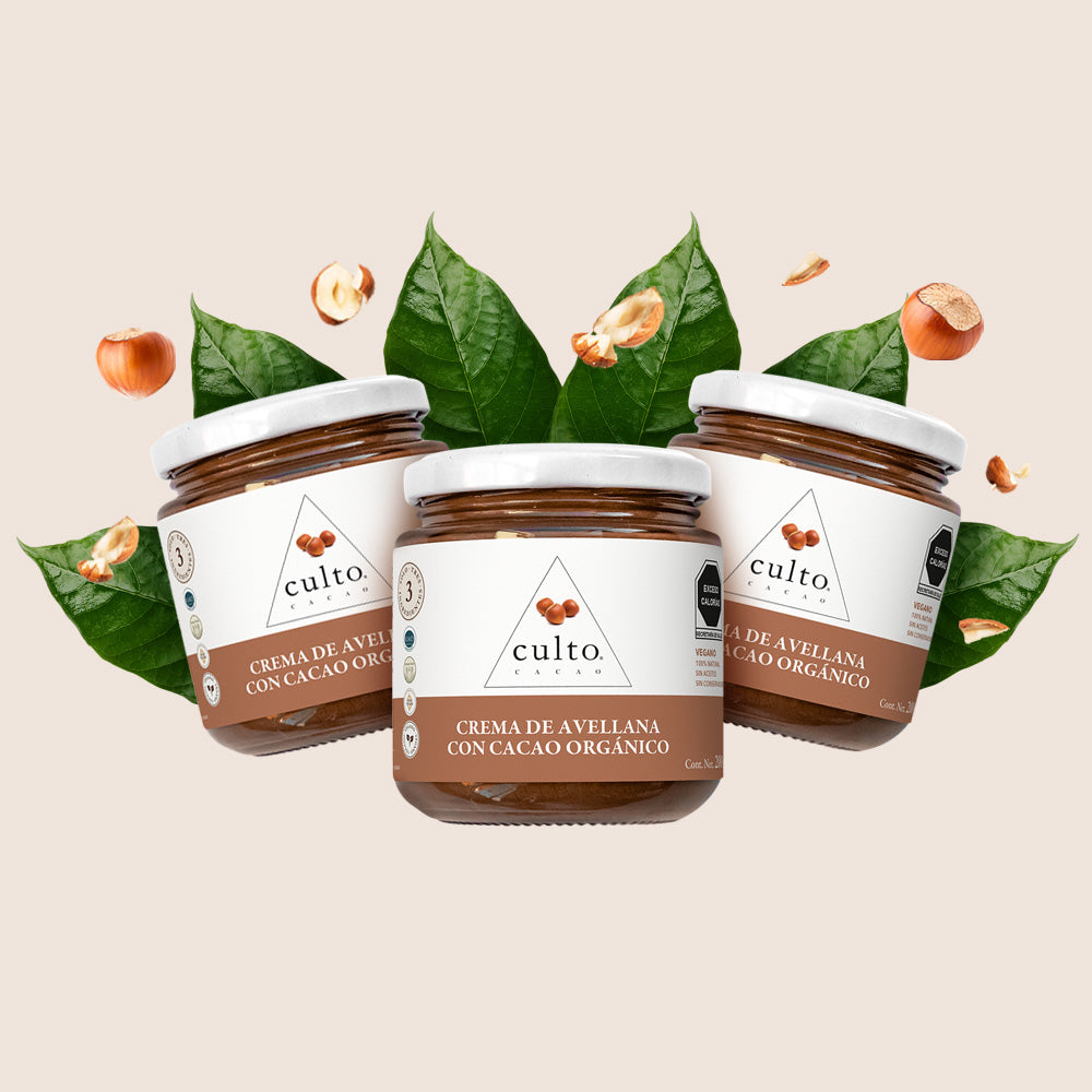 Crema de Avellana con cacao orgánico de 200gr | 3 Pack - Culto.life