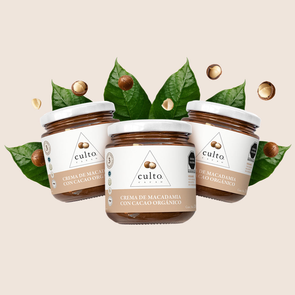 Crema de Macadamia con cacao orgánico de 200gr | 3 Pack - Culto.life