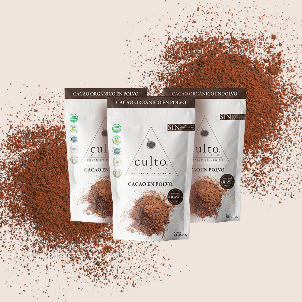 Cacao Orgánico en Polvo de 150gr | 3 Pack - Culto.life