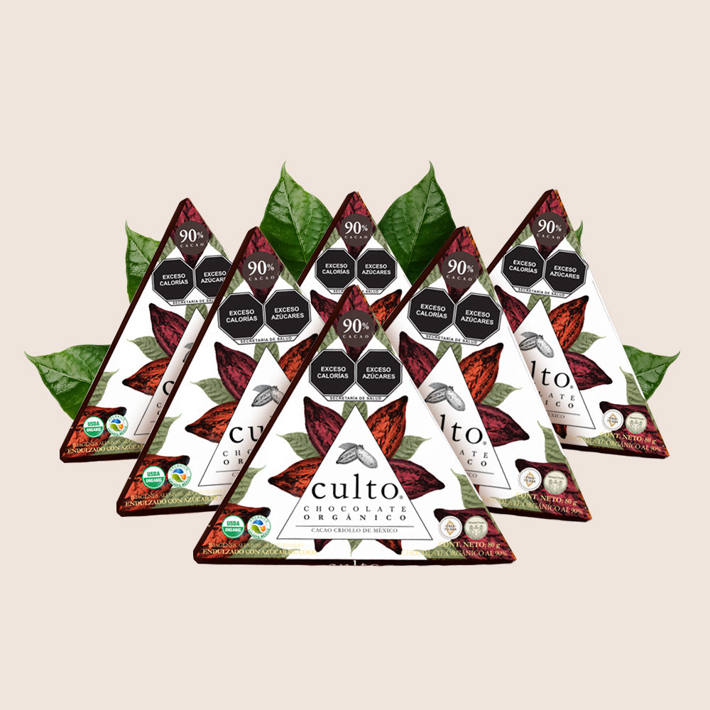 90% Chocolate Amargo de 80gr | 6 Pack - Culto.life