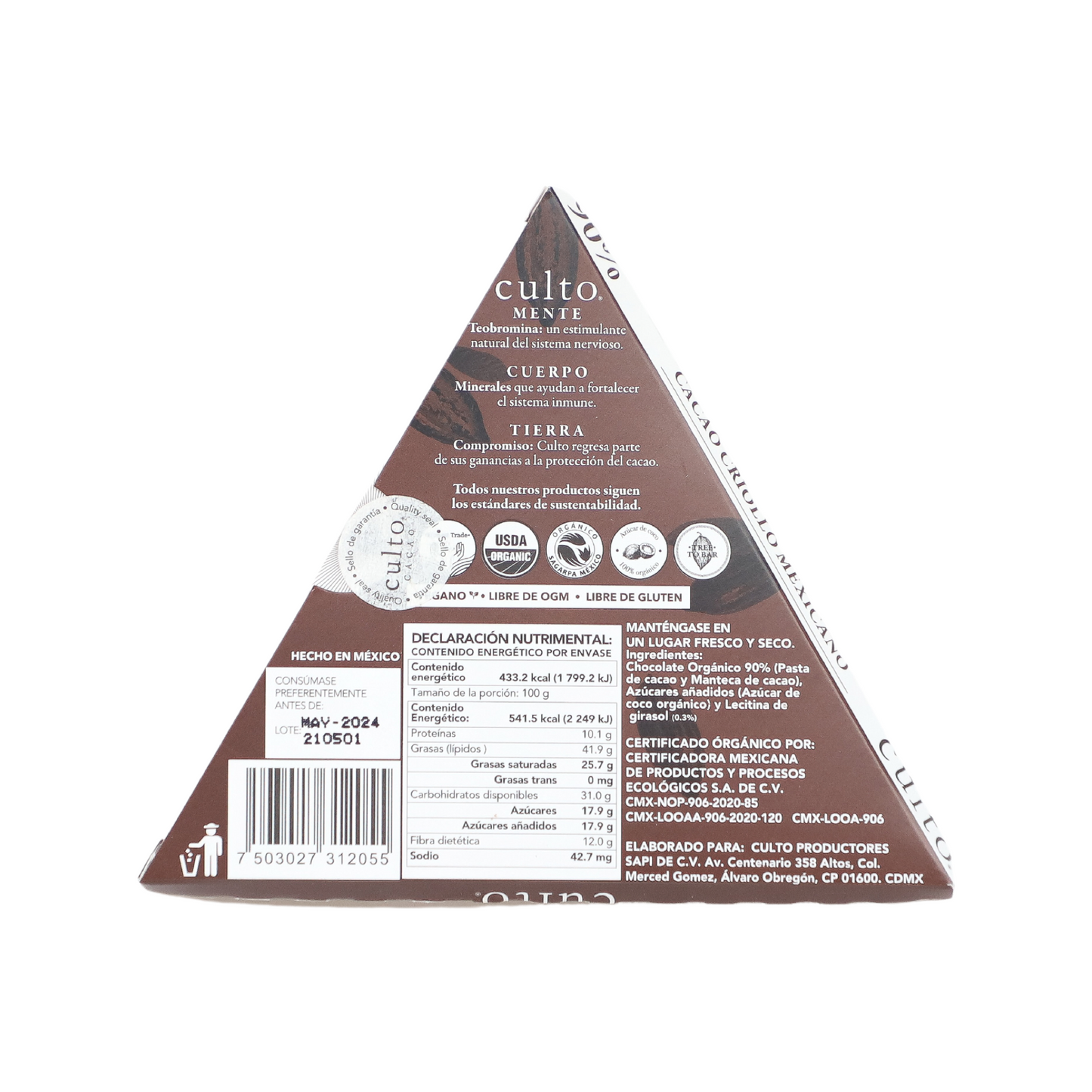90% Chocolate amargo - Culto.life