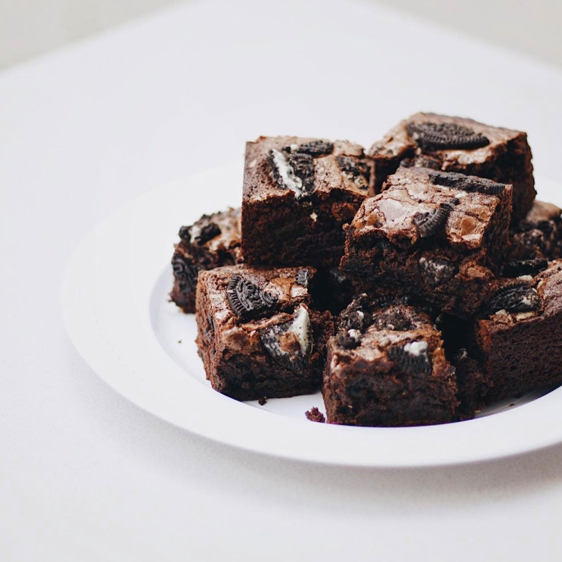 Brownie rellenos de oreo