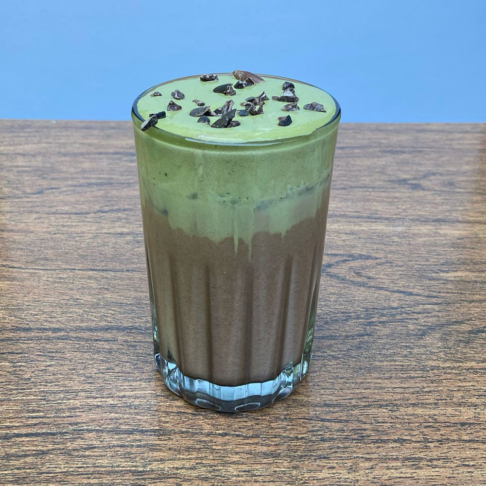 Cacao matcha latte