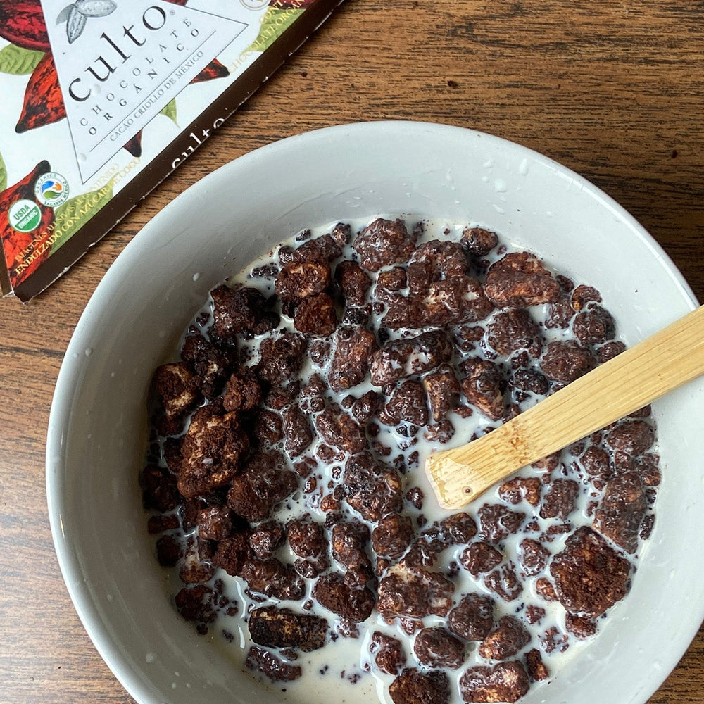Cereal de chocolate y crema de cacahuate casero
