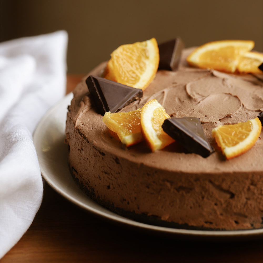 Cheesecake chocolate y naranja