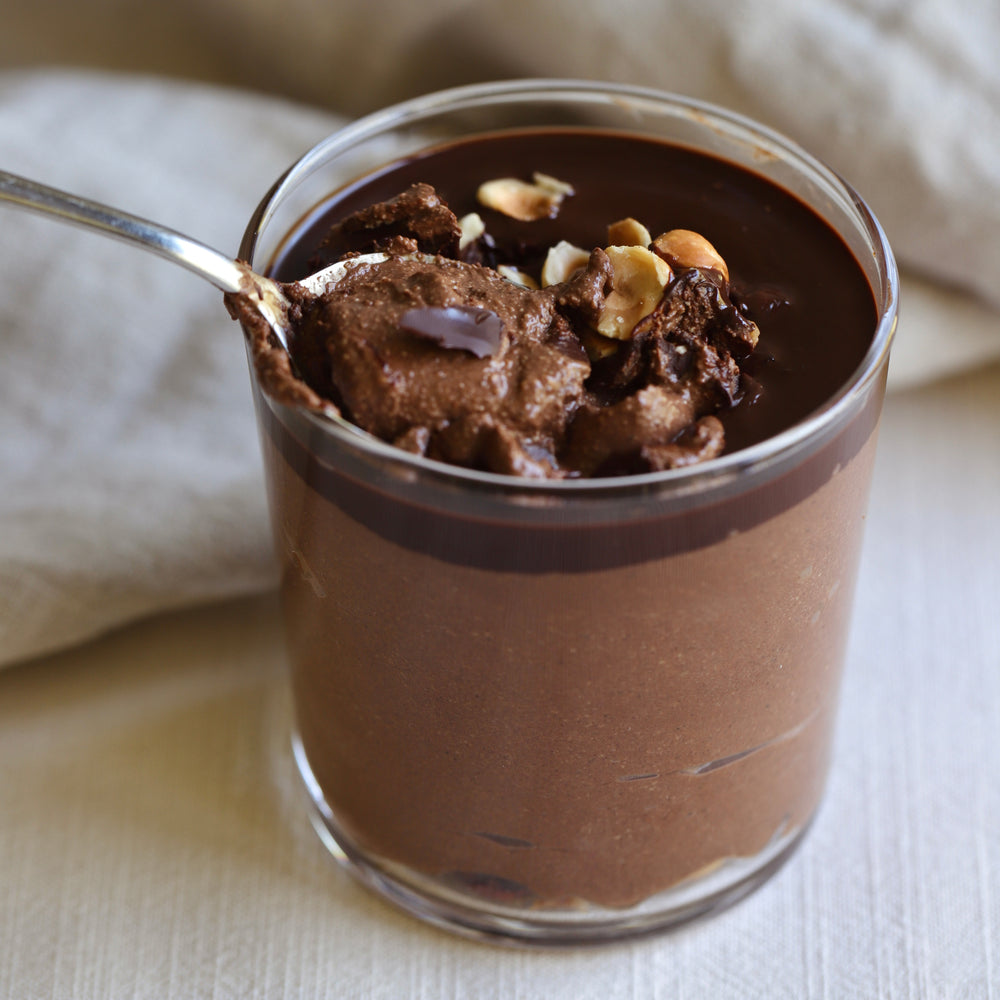 Mousse de Queso Cottage y Chocolate