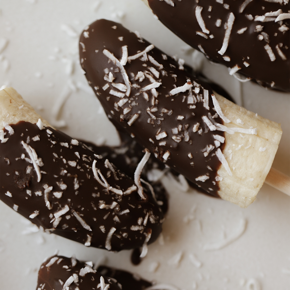 Paletas de Plátano con Chocolate