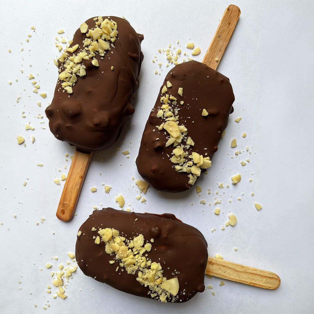 Paletas de yogurt y cacao