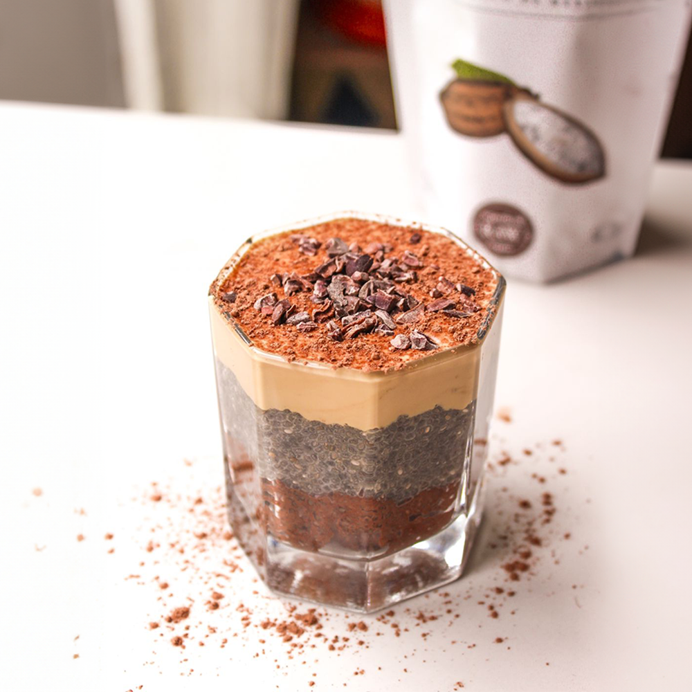 Tiramisú chia pudding