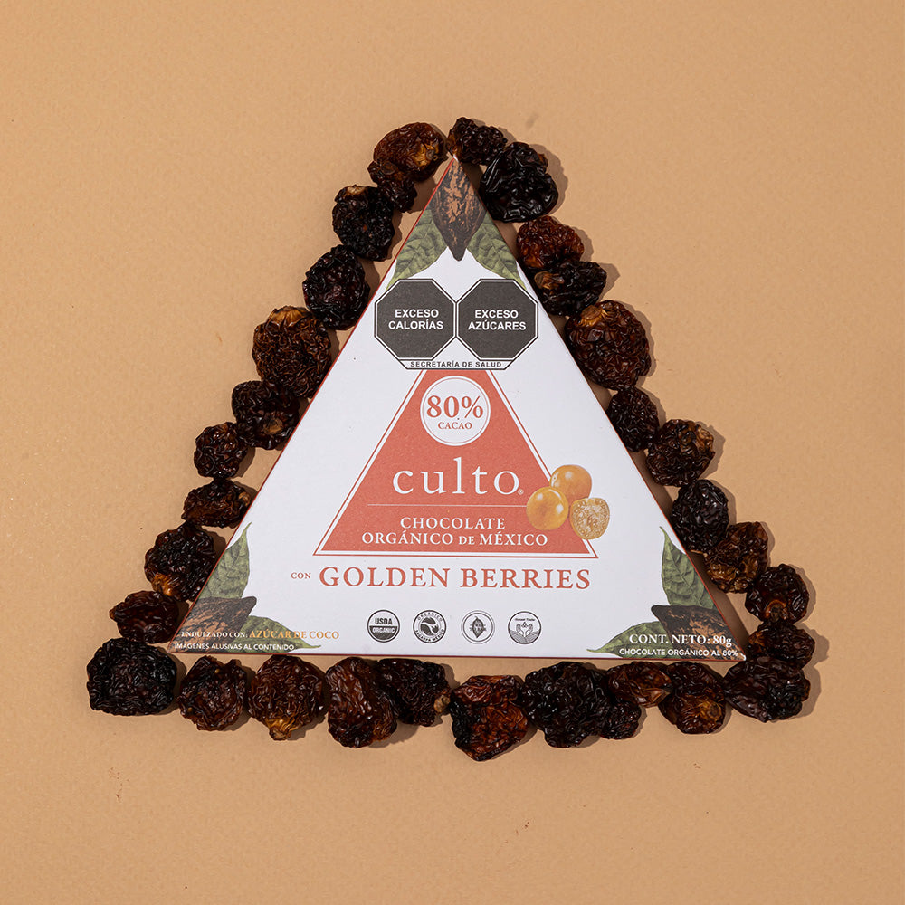 
                      
                        80% Chocolate Amargo con Golden Berries | 80gr - Culto.life
                      
                    