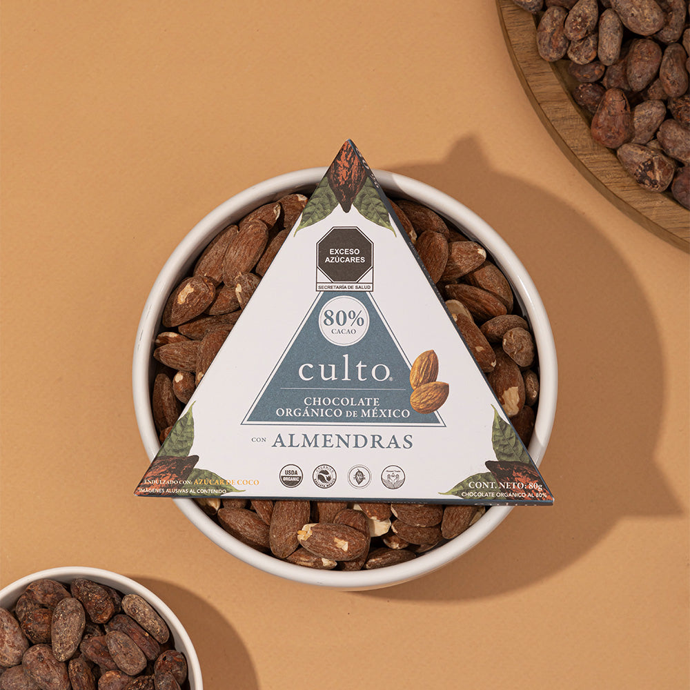 
                      
                        80% Chocolate Amargo con Almendras | 80gr - Culto.life
                      
                    