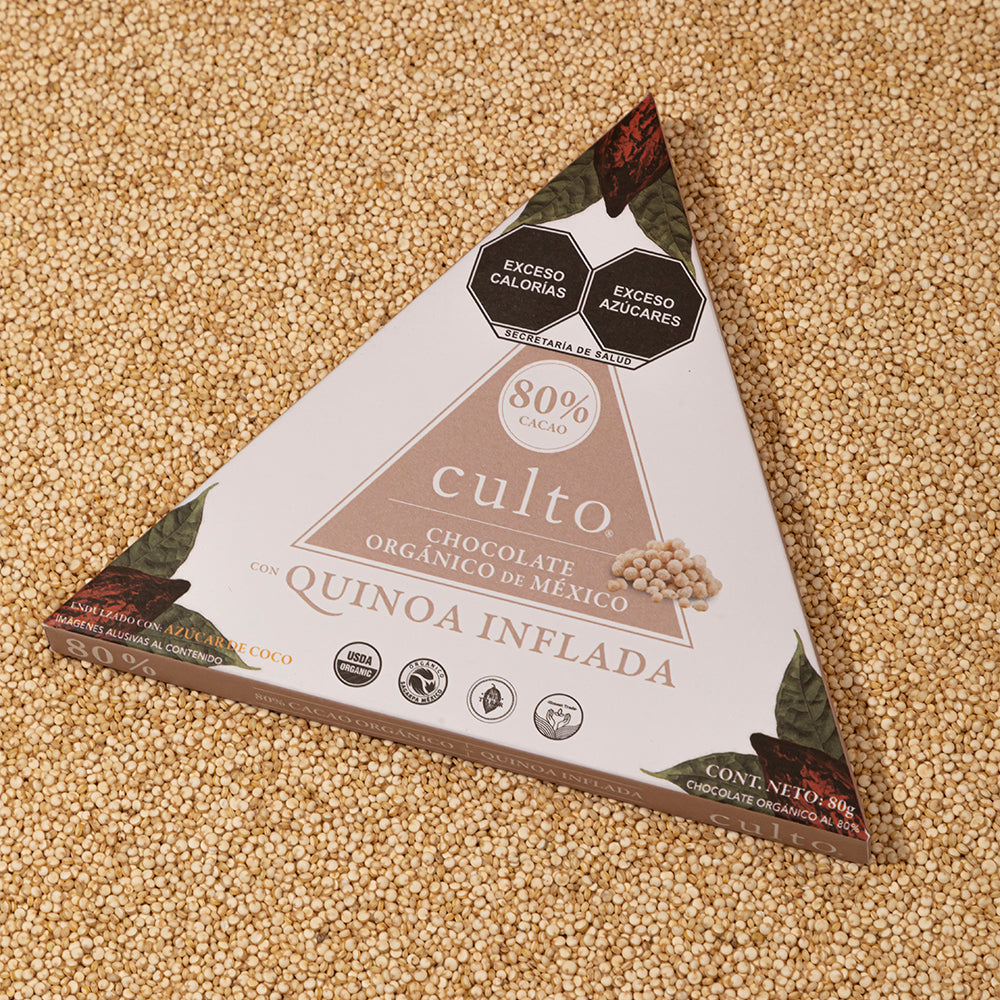 
                      
                        80% Chocolate Amargo con Quinoa Inflada | 80gr - Culto.life
                      
                    