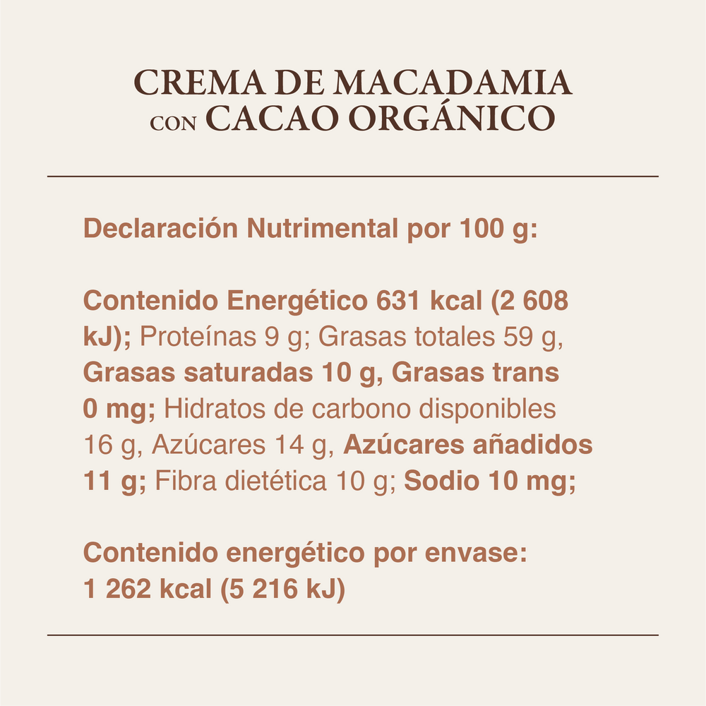 
                  
                    Crema de Macadamia con cacao orgánico | 200gr - Culto.life
                  
                