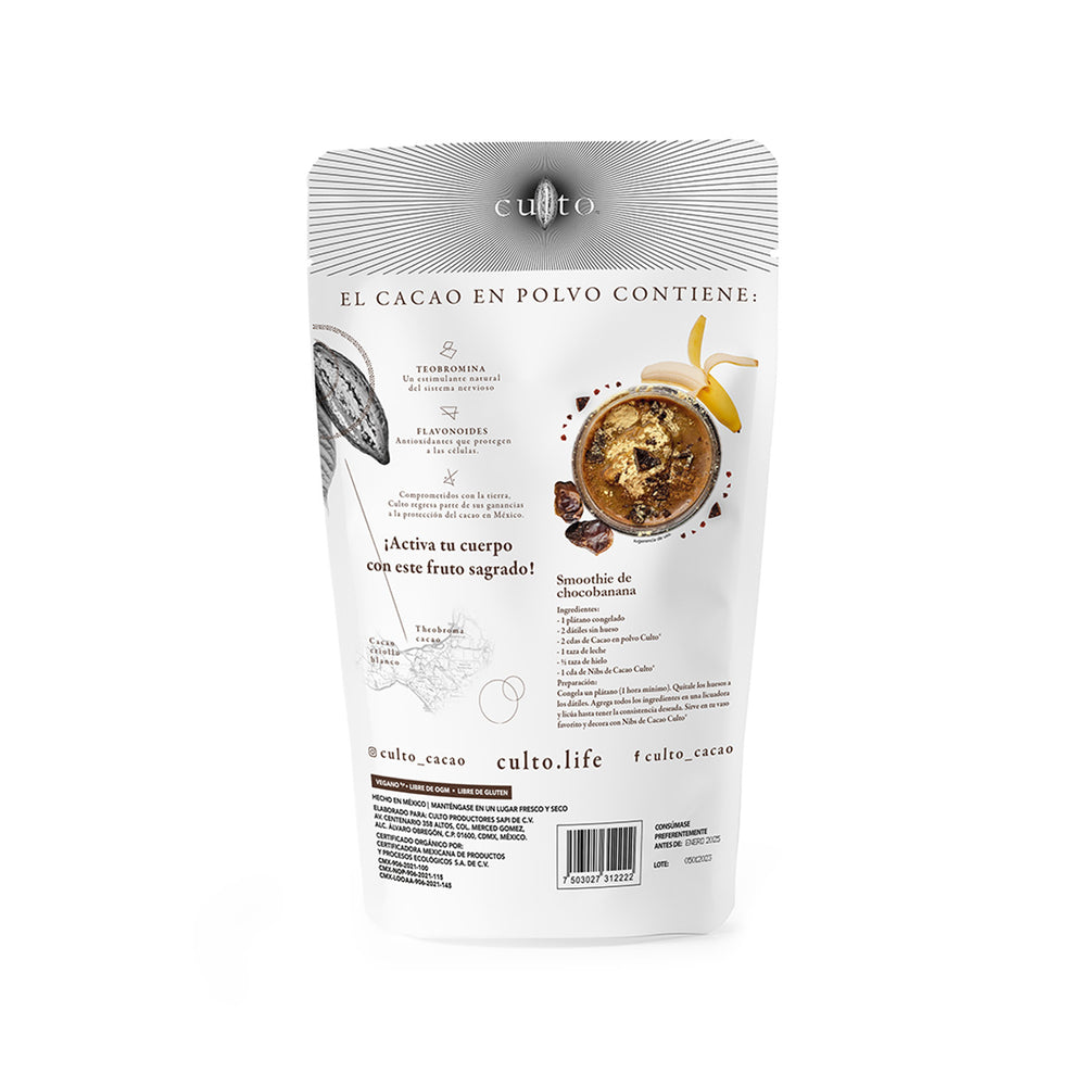 
                      
                        Cacao Orgánico en Polvo 150g - Culto.life
                      
                    